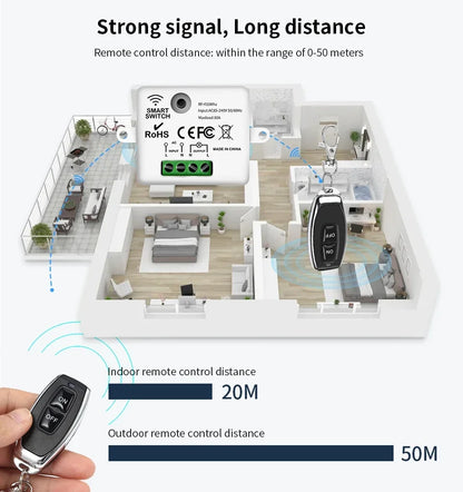 RF 433 MHz Drahtlose Fernbedienung Schalter Smart Home 110 V 220 V 10A Mini Controller Relais EIN/AUS sender Wand Licht Schalter.