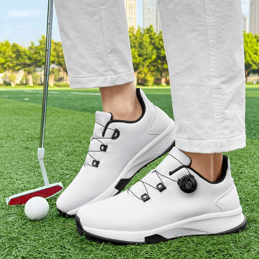 2025 New Men's and Women's Golf Shoes Outdoor Professional Training Golf Nailless Anti Slip Leisure Walking Shoes.