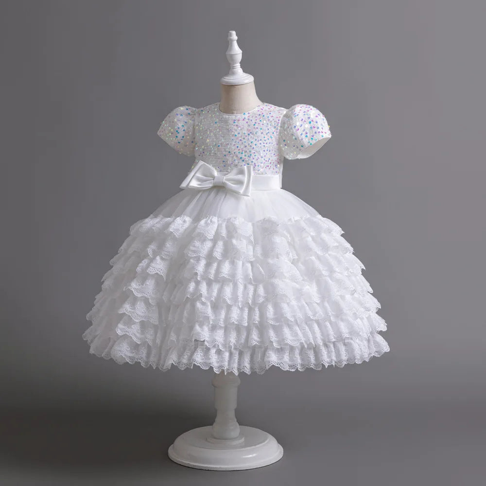 2023 Neue elegante Kleider für Mädchen, glänzendes Halloween-Performance-Kostüm, Geburtstagsparty-Kleid für 3–10 Jahre alte Mädchen.