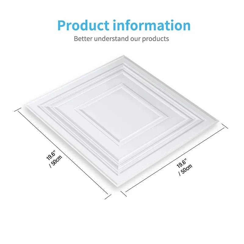 12pcs 50cm 3D Wall Panel 3D wall sticker Relief Art Wall Panel not self-adhesive Sticker Living Room Kitchen bathroom Home Decor