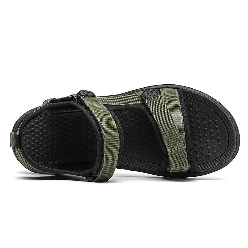 Summer Men's Sandals Outdoor Wadable Man Yoga Mat Insole Gladiator Open Beach Slippers Antiskid Durable Flat Men Shoes.