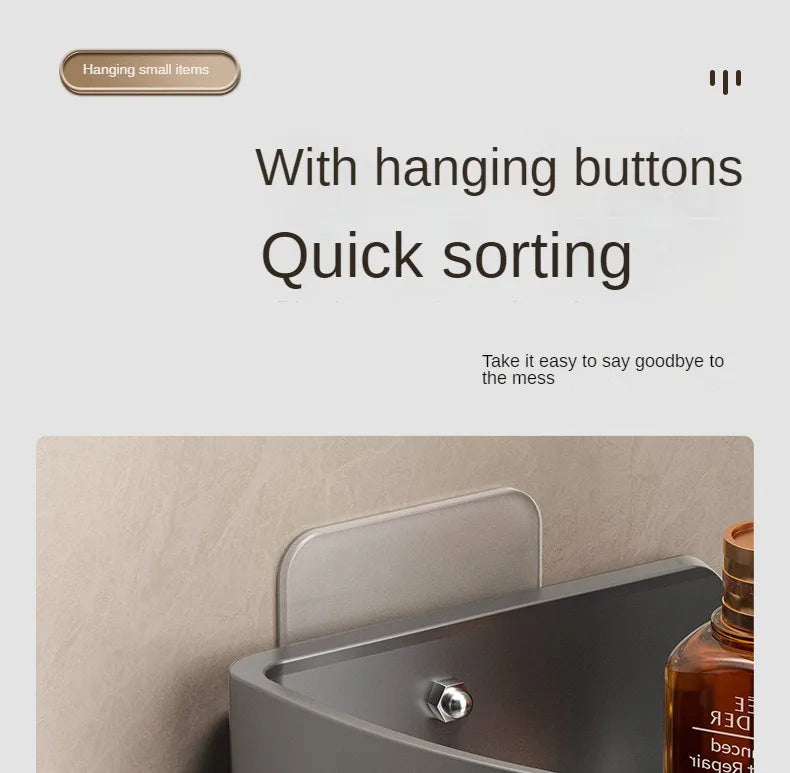 2PCS Badezimmer Regale Küche Lagerung Organizer Kunststoff Shampoo Rack Dusche Regal Bad Zubehör Kein Bohrer Regal