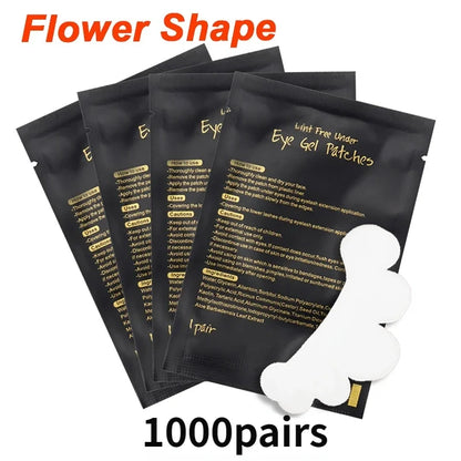50/500/1000pcs Hydrogel Patches for Eyelashes Building Eyelash Extension Under Eye Pads Lash Stickers Tools Wholesale LAUKISS.