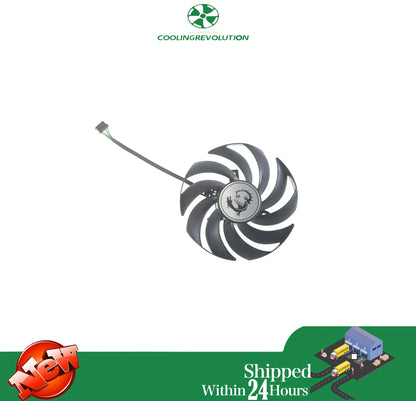 Graphics card fan PLD09210B12HH DC12V 0.40A 4Pin for MSI GeForce RTX 3060 RTX 3060 Ti RTX 3070 RTX 3080 RTX 3090 GAMING X TRIO.