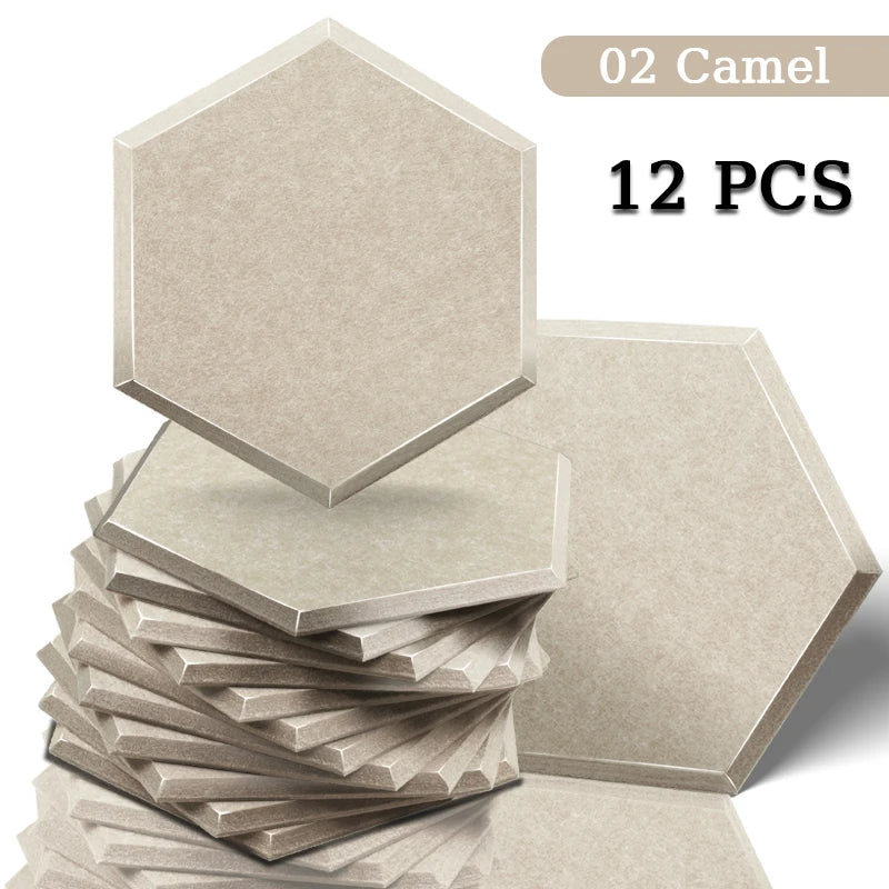 TOUO Acoustic Panel Sound Proof Decorative Wall Panels 12 PCS Acoustic Insulator High Density Noise Absorbing Isolator