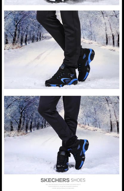 Winter Warm Couple Casual Sneakers Fashion Leather Outdoor Sport Running Tenis Men Non-slip Big Size 48 Trainer Men’s Snow Shoes.