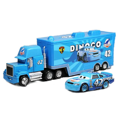 Disney Pixar Cars 2 3 Lightning McQueen Mack Uncle Jackson Storm Car Truck 1:55 Diecast Vehicle Metal Toys Gift for Children