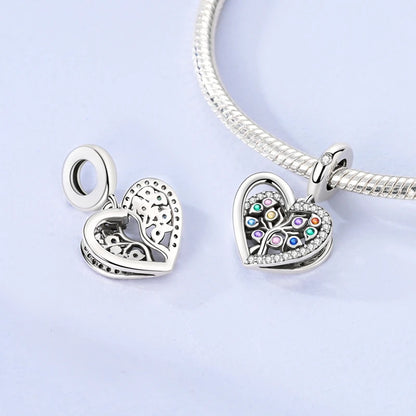 Fit Original Bracelet 925 Silver Butterfly and Sunflower Heart Shape Charms Beads For Women Jewelry Making Fashion Pendant.