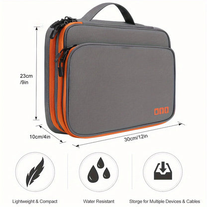 Multi Layer Cable Storage Bag, Electronic Accessories Organizer, Portable Travel Cable Organizer Case for iPad cable Charger.