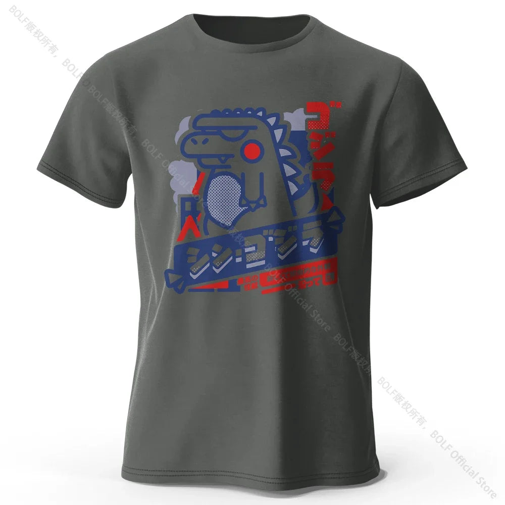 Harajuku Kawaii Animal Printed 100% Cotton T-Shirt, Lightweight Round Neck Short Sleeve Tee, Unisex Casual Wear