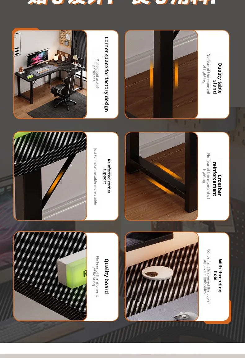 Computertisch Ecktisch für Zuhause, Arbeitstisch, Büro-Schreibtisch, E-Sport