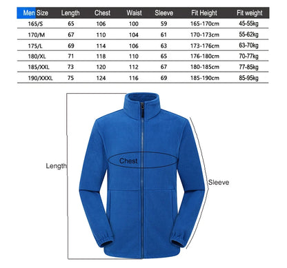 Soft Polar Fleece Jacket with Pockets Lightweight Outdoor Recreation Full Zip Coat.