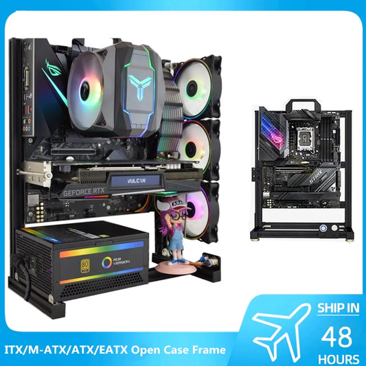 MOD ATX Open PC Case Frame For ITX MATX EATX Gamers Cabinet Aluminum Creative DIY Desktop Computer Chassis Tower Gaming.