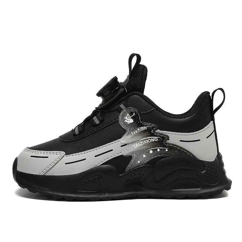 Fashion Children Shoes Boy Sneaker Non-slip School Casual Walking Shoes Leather Tennis Sport Shoes for Kids Girls 5 To 16 Years