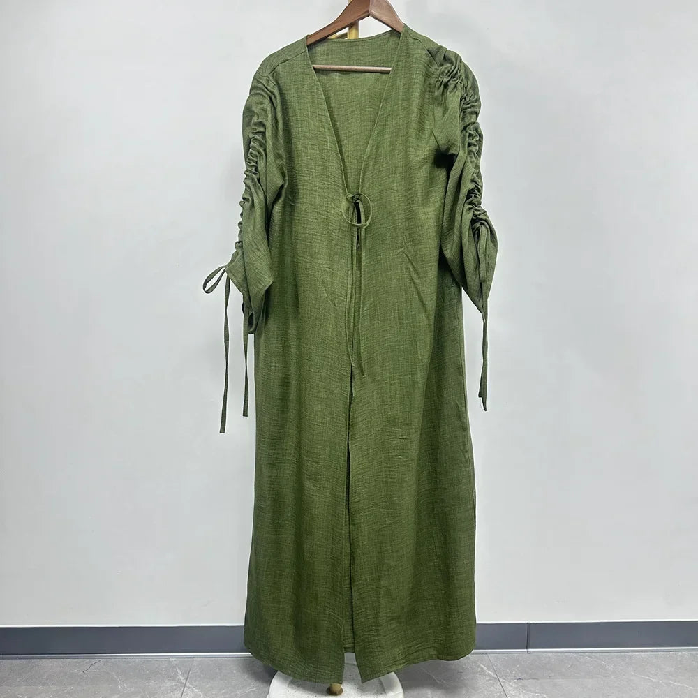 Eid Ramadan Muslim Dress Women Dubai Open Abaya Turkey Kaftan Kimono Cardigan Kebaya Islam Clothing Robe Caftan Marocain Femme.