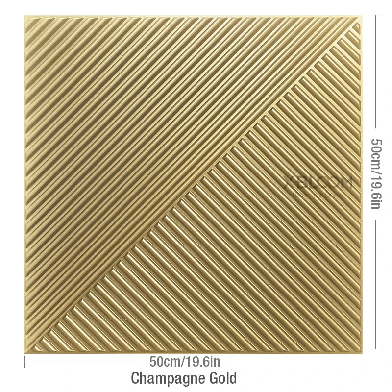 50pcs 50x50cm car Metal plating color 3D Wall Panel Rose Flower electroplate 3D Wall Stickers Wedding party background wall art