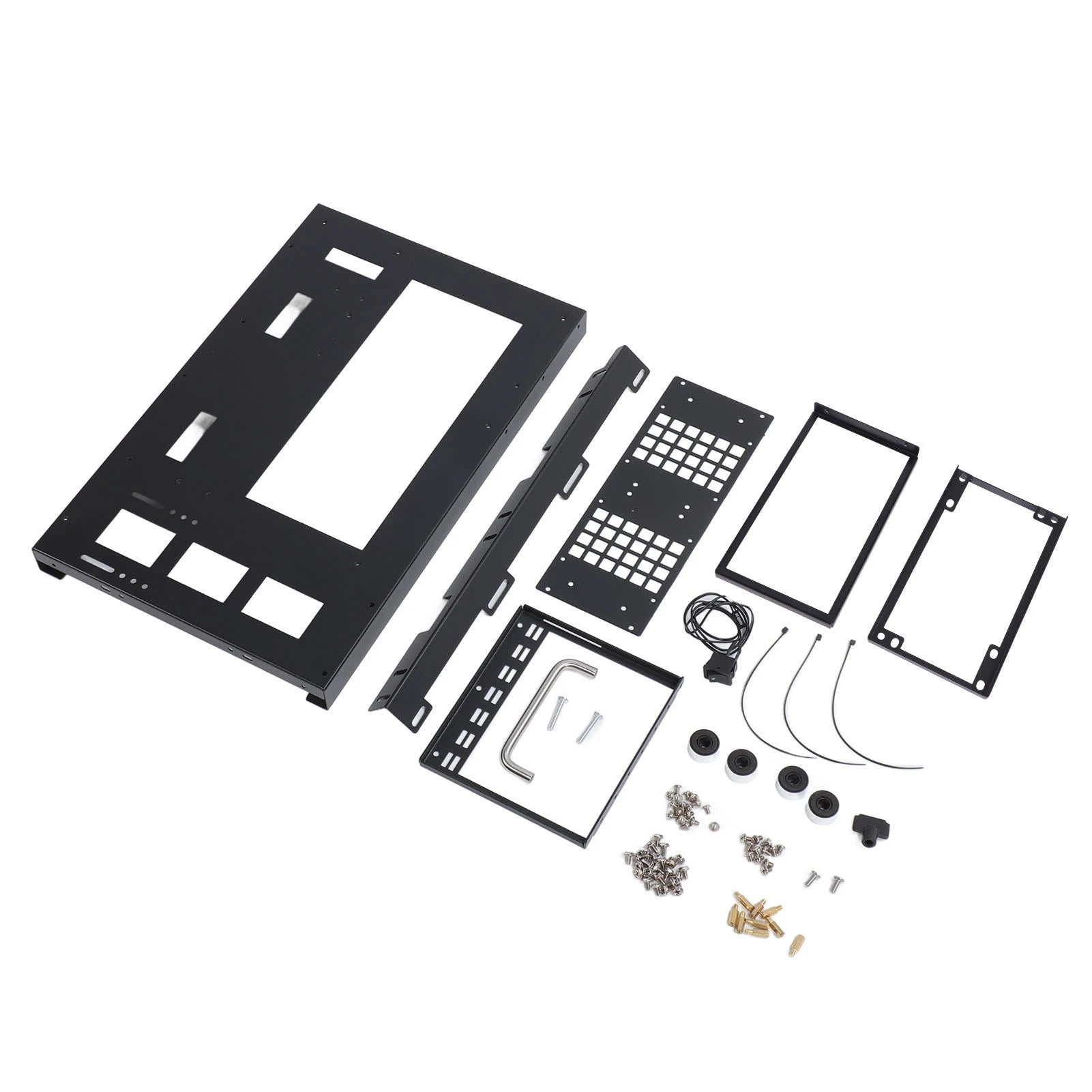 Computer Open Case Bracket Powerful Cooling Heat Dissipation Steel Plate DIY Computer Motherboard Case Rack for ATX M ATX ITX.