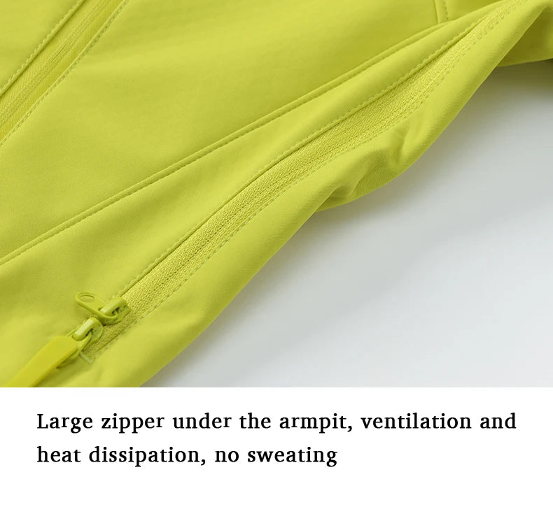 JNLN Men Women Waterproof Soft Shell Jacket Windproof Warm Fleece Rain Coat Unisex Hiking Climbing Trekking Outdoor Windbreaker