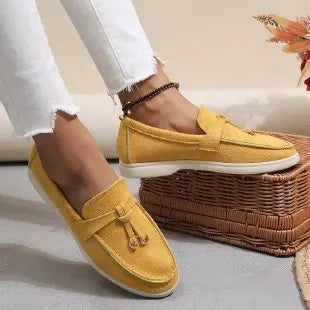 New Lefu Shoes Women's Soft Leather Retro Lazy Man Step on Thick Sole Flat Bottom Comfortable Single Shoe  Zapatos Para Niña