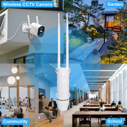 KuWFi AC1200 Outdoor CPE Router 1200Mbps 2.4G 5G Dual Band Wireless Wi-Fi Gigabit RJ45 Port Detachable Antennas 48V POE Repeater.