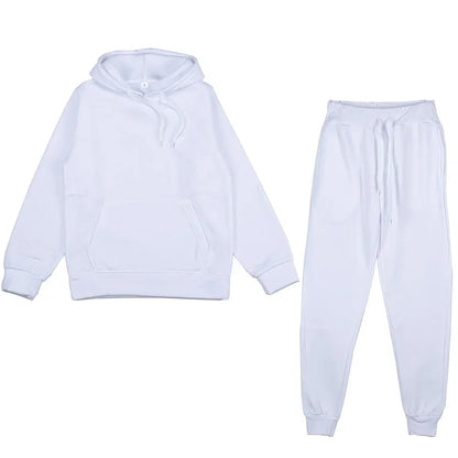 2022 new Womens Oversized Tracksuit Warm Fleece Suits Hoodies Tops Casual Sweatshirts Jogging Pant Outfits Sweatpants