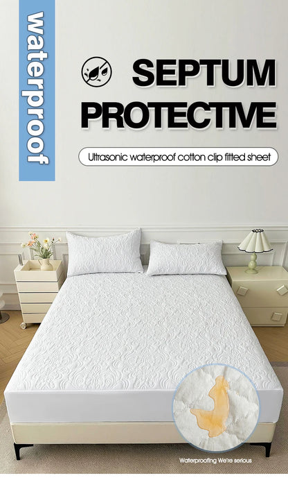 Waterproof Mattress Protector Queen King Quilted Thick Mattress Cover Anti-bacterial Fitted Sheet Bed Pad Cover 1pc.