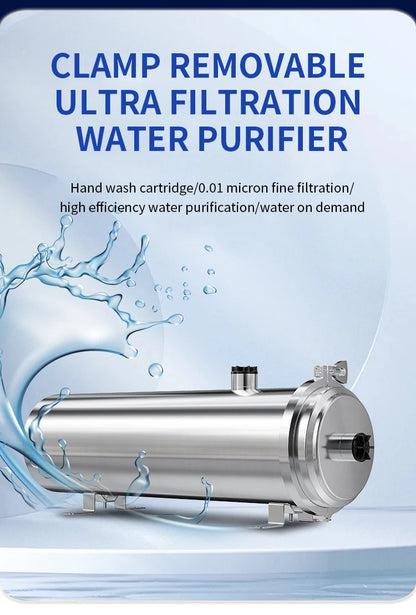 DIVEDEER PVC Filter Cartridge Water Purifier PVDF Ultra Filtration Water Purifier with Cleaning Tube Kitchen Drinking Water.