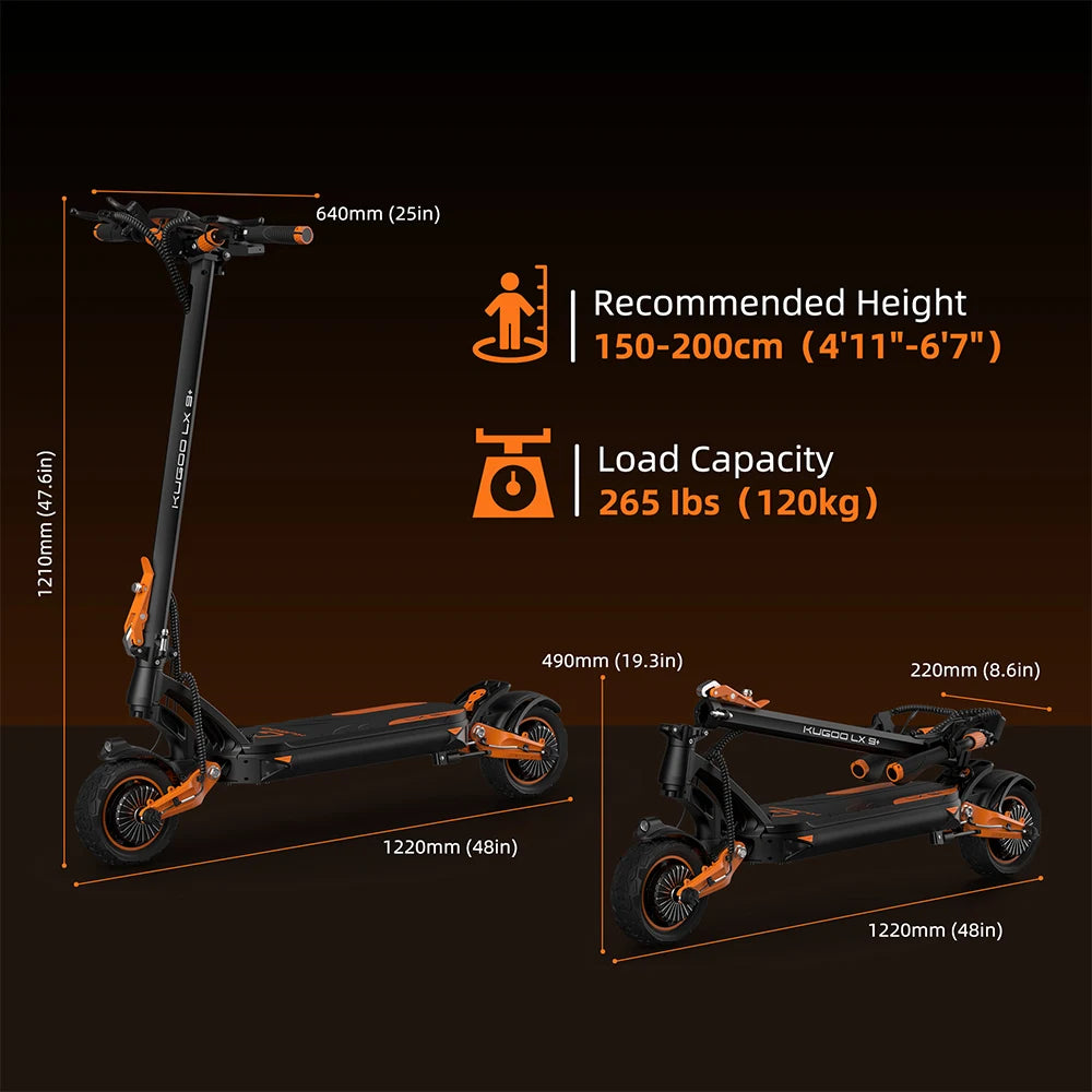 Aumom Electric Scooter, 800W 48V 15.6Ah Battery, 10 inch Tires, 45 km/h Max Speed, 70km Range, Disc Brakes, NFC & Passcode Lock
