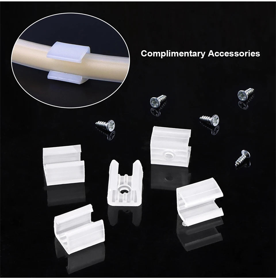 35M Neon Soft Tube Cob LED Strip Light Super Bright 320LEDs/m RA90 with Switch EU/US Plug Waterproof Outdoor Decor 110V 220V.