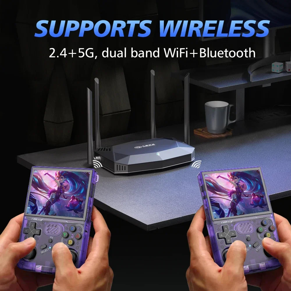 100% ArKOS R36XX Retro Handheld Game Console Linux System 3.5 Inch IPS Screen 64/128GB/256GB Game Player R36S updated version.