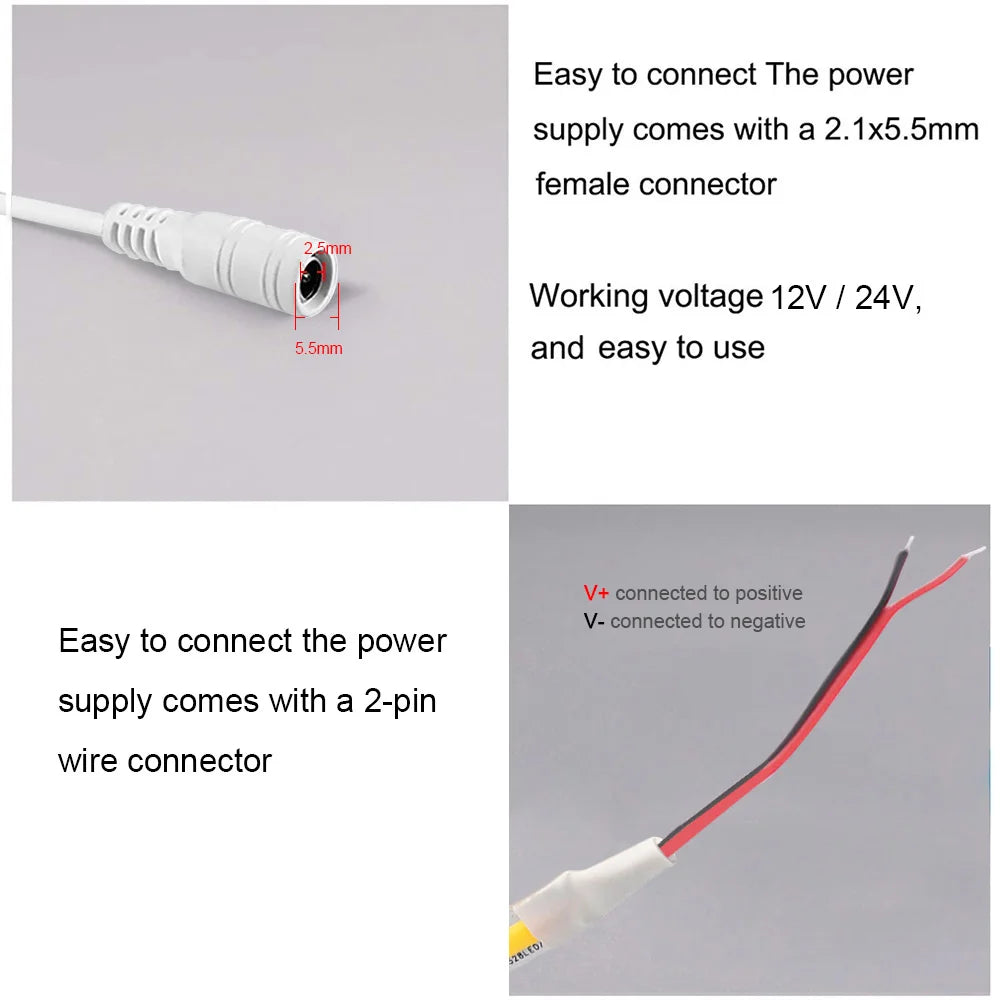 12V 24V COB Led Neon Strip Light Tape Waterproof IP68 320 LEDs Flexible Milk Tube Liner Lighting 10 Colors 0.5m 1m 2m 3m 4m 5m