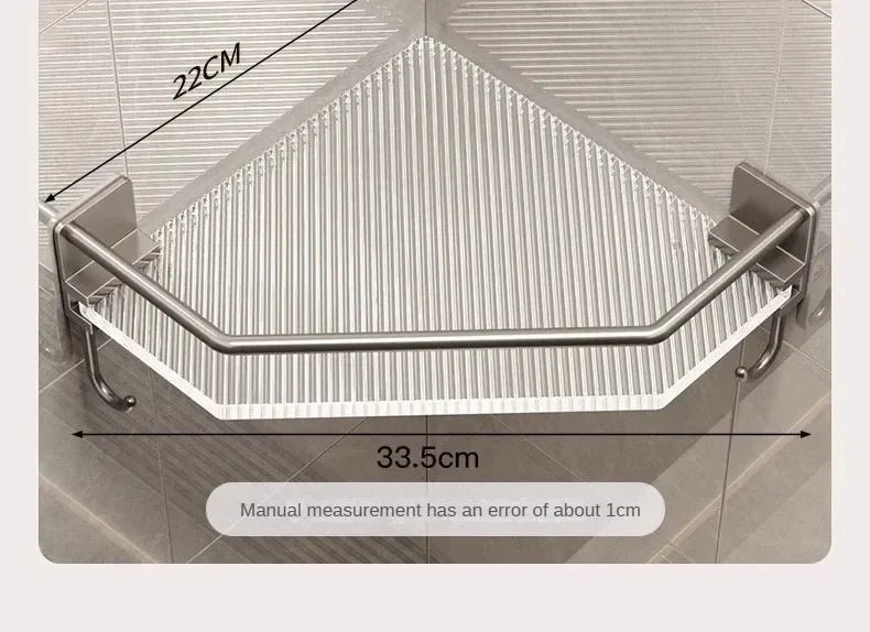 2PCS Badezimmer Acryl Regale Küche Lagerung Organizer Shampoo Regal Dusche Regal Bad Zubehör Kein Bohrer Lagerung Regal