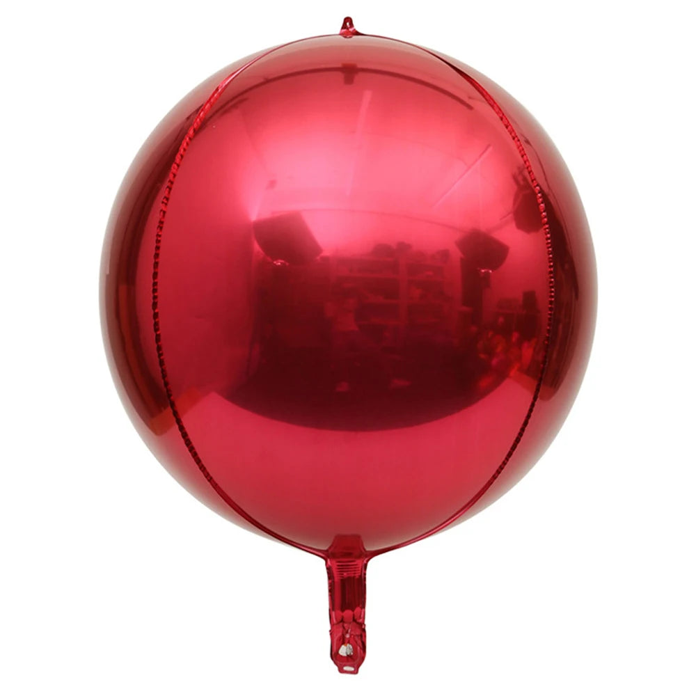 20/10/5Pcs 4D Runde Folienballons 10/18/22 zoll Metall Rose Gold Silber 4D Folienballons Helium Luft Globos Geburtstag Hochzeit Dekor