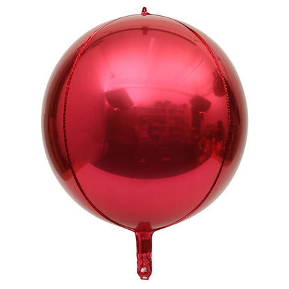 20/10/5Pcs 4D Runde Folienballons 10/18/22 zoll Metall Rose Gold Silber 4D Folienballons Helium Luft Globos Geburtstag Hochzeit Dekor