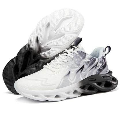 Men Running Shoes Mesh Breathable Flat Cushioning Soft Comfortable Sneakers Outdoor Gym Trendy Casual Jogging Shoes for Men