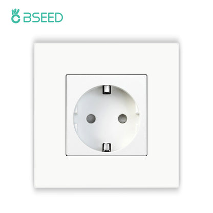 BSEED EU-Wandsteckdosen Typ C USB-Steckdosen Doppelte Steckdosen Dreifachsteckdosen Kunststoffrahmen Deutschland Steckdose mit Dual-USB.