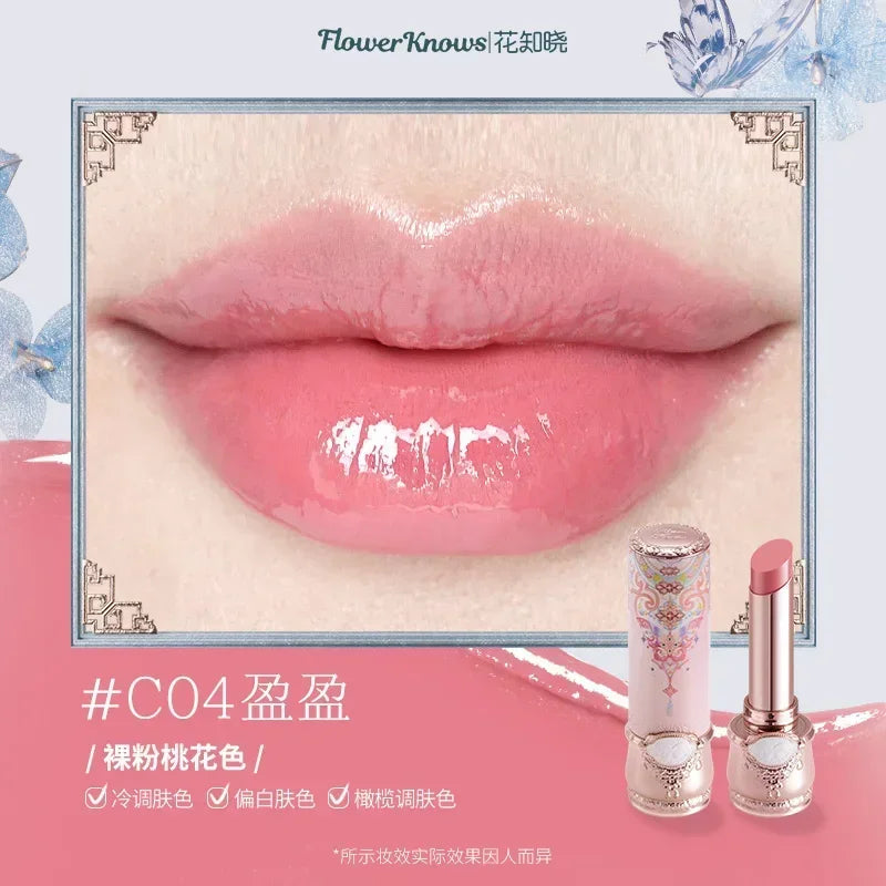 Flower Knows Butterfly Cloud Collar Collection Cosmetics Water Non Stick Cup Lipstick Lght Film-forming Solid Lip Gloss Makeup