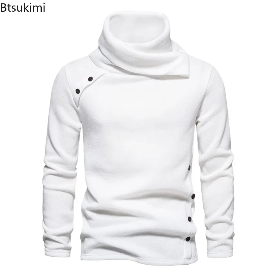 New 2025 Men's Thick Warm Sweaters Vintage Trend Knit Pullovers Man Turtleneck Sweater Soft Casual Knitwear Sweater for Men Tops.