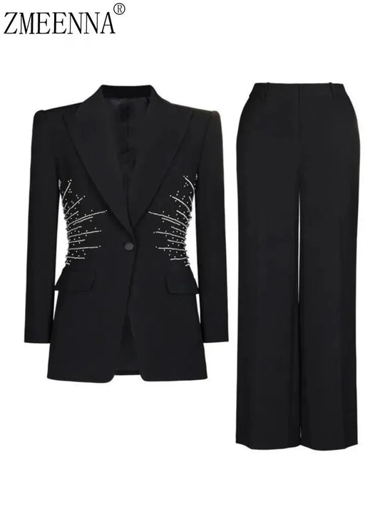 ZMEENNA Women's Two Piece Outfit Casual Long Sleeve Top And High Waist Pants Set Stylish And Comfortable Everyday Wear ZM830.