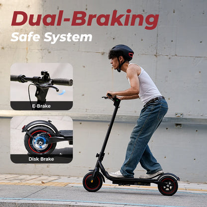 ISCOOTER W5 Electric Scooter Adults 350W motor 36V7.8Ah E-Scooter 8.5" Inflatable road Tires Foldable EScooter.