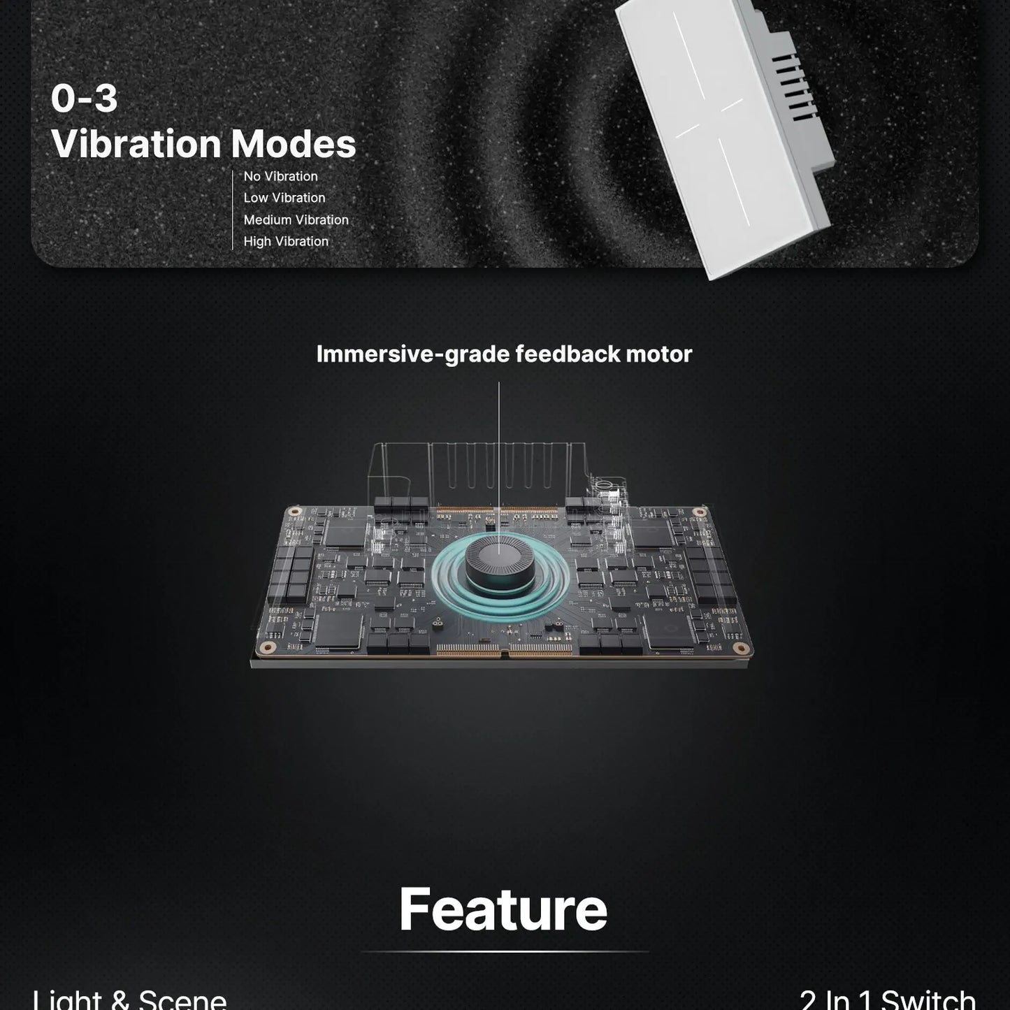 MOES Tuya ZigBee Star Feather Schalter US Smart Air Touch mit neutraler Lichtszene 2in1 APP-Fernbedienung mit Alexa Google Home.