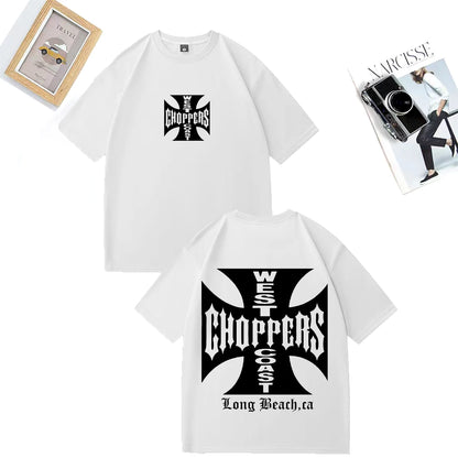 Paul Walker Shirt West Coast Choppers men T-shirt Women vintage Loose tops Cotton short sleeve Hip Hop streetwear Unisex Tshirts.