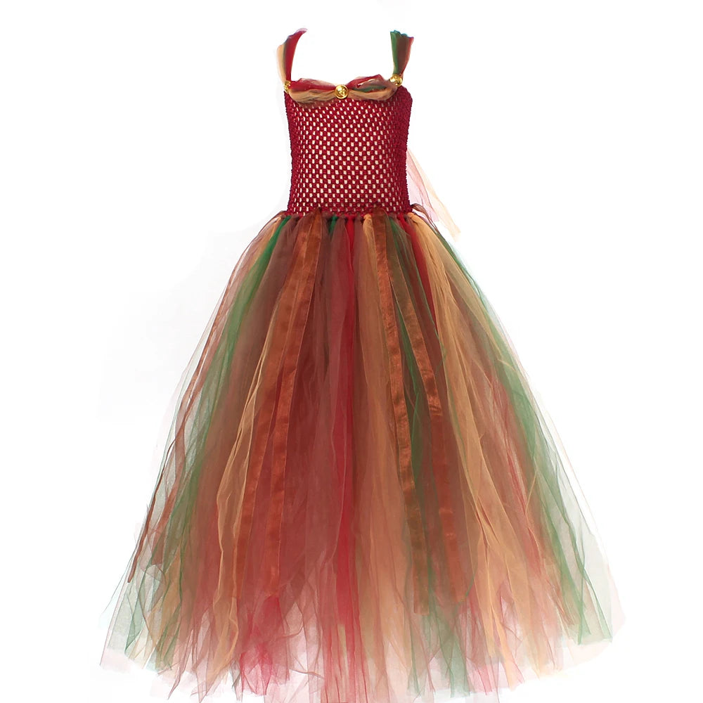 Wald Fee Prinzessin Kostüm für Halloween Geburtstag Party Phantasie Kleid Herbst Kinder Woodland Nymph Pixie Kleid Tutu Kleid Flügel