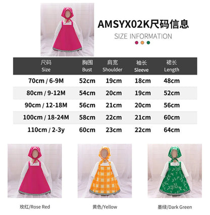 Mädchen Martha Cosplay Prinzessin Kleid Kleinkind Cartoon Bär Bühne Leistung Kleidung Kinder Karneval Party Maskerade Kleidung.