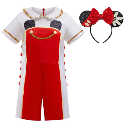 Kleinkind Disney Mickey Minnie Maus Cosplay Kleid Baby Mädchen Jungen Polka Dot Outfits Kinder Halloween Geburtstag Nette Kleidung Sets