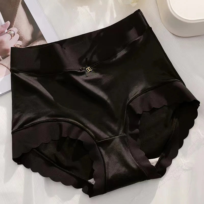 Silk Panties Nice Briefs Soft Underwear Women's Mid rise Elegance Girls Sexy Lingerie
