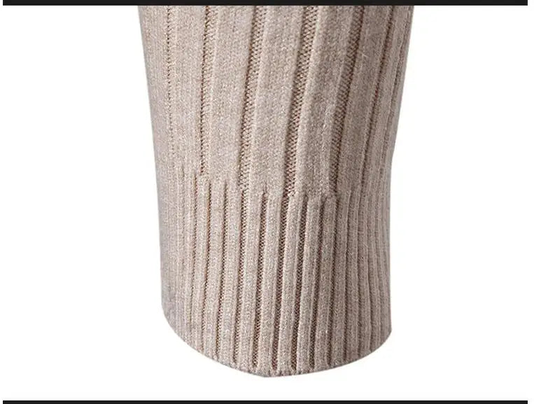 2025 New Men Solid Colour Turtleneck Sweater Black / White / Royal Blue Fashion Simple Male Casual Pullover Tops