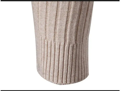 2025 New Men Solid Colour Turtleneck Sweater Black / White / Royal Blue Fashion Simple Male Casual Pullover Tops