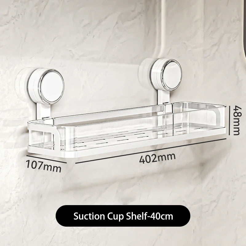 Saugnapf Badezimmer Dusche Gel Lagerung Rack Ohne Stanzen Waschbecken Rack Waschraum Wand-montiert Kosmetik Lagerung Rack