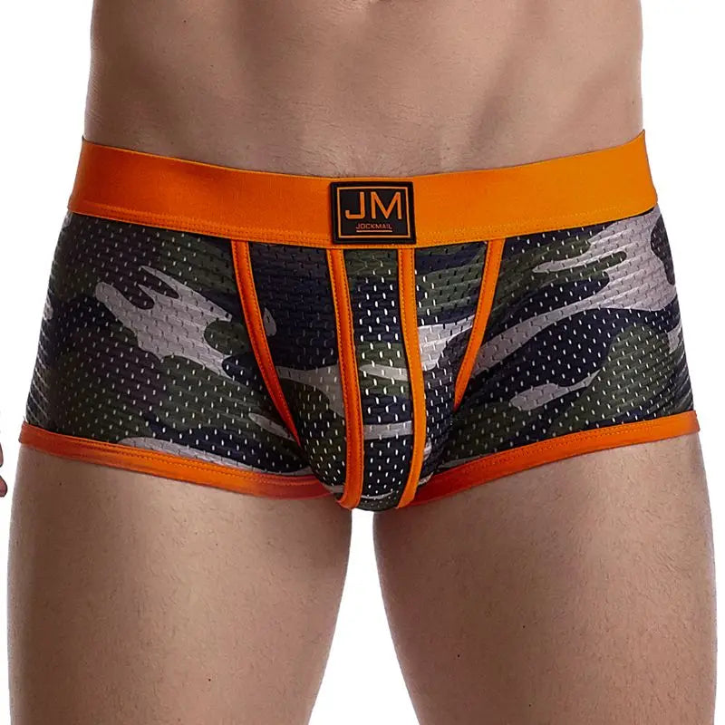 6 Teile/los Männer Unterwäsche Boxershorts Männer Boxer Briefs Ropa Interior Hombre Calzoncillos Atmungsaktive Hombre Mesh Camouflage Nylon